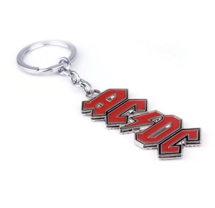 AC/DC Metal Logo keyring Key Ring Rock Band Tour 🇬🇧 - SOScollectible