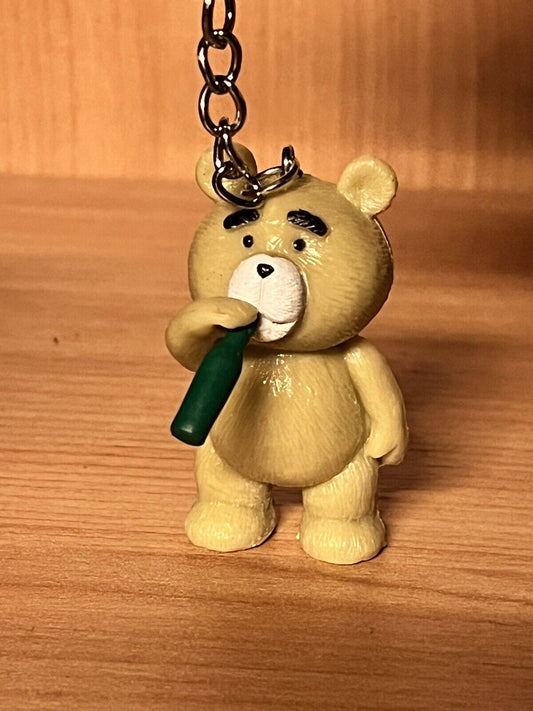 Action Figure Movie Drinking T￼ED Key Ring 4 cm Ted Teddy Bear Mini gift bag - SOScollectible