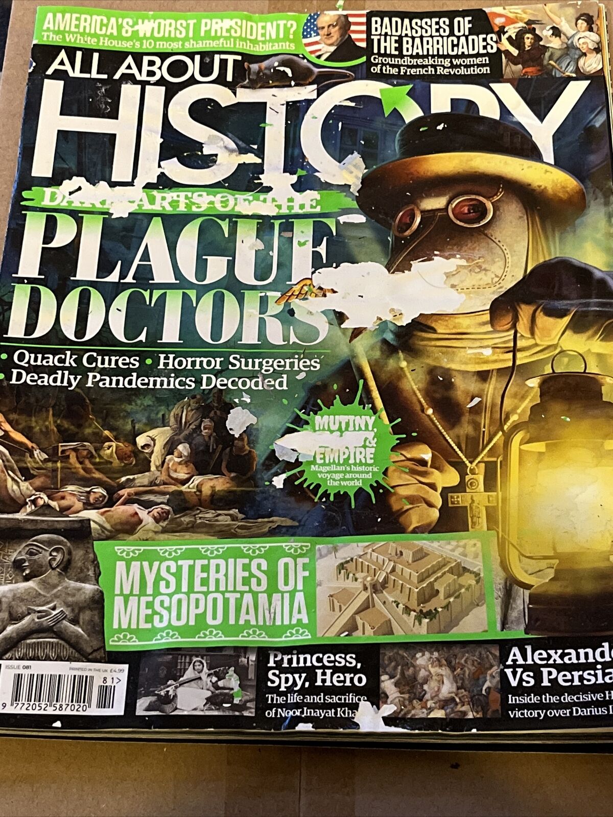 All About History - Issue 81 Plague Doctors Alex Vs Persia Mesopotamia Cov Damag - SOScollectible