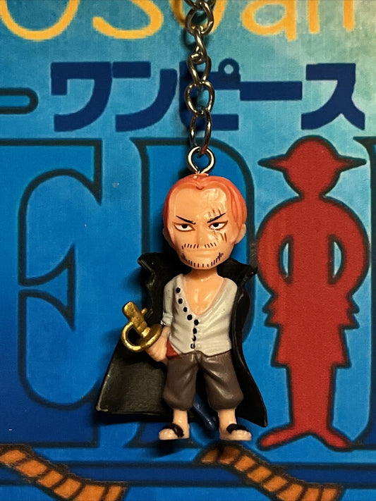 Anime One Piece Luffy SHANKS PVC Keyring Keychain Figure Model Pendant 🇬🇧 - SOScollectible