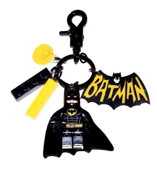 Batman Mini Figure Keyring Key chain BRAND NEW DC SUPER HEROES Charms Bricks - SOScollectible