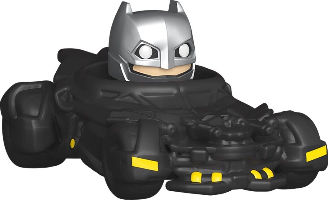 BATMAN WITH BATMOBILE Armoured Batman Funko Bitty Pop! Rides In Stk Now - SOScollectible