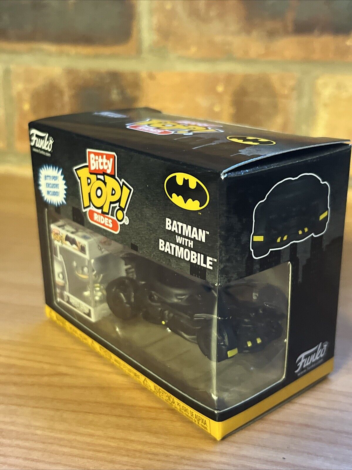 BATMAN WITH BATMOBILE Armoured Batman Funko Bitty Pop! Rides In Stk Now - SOScollectible