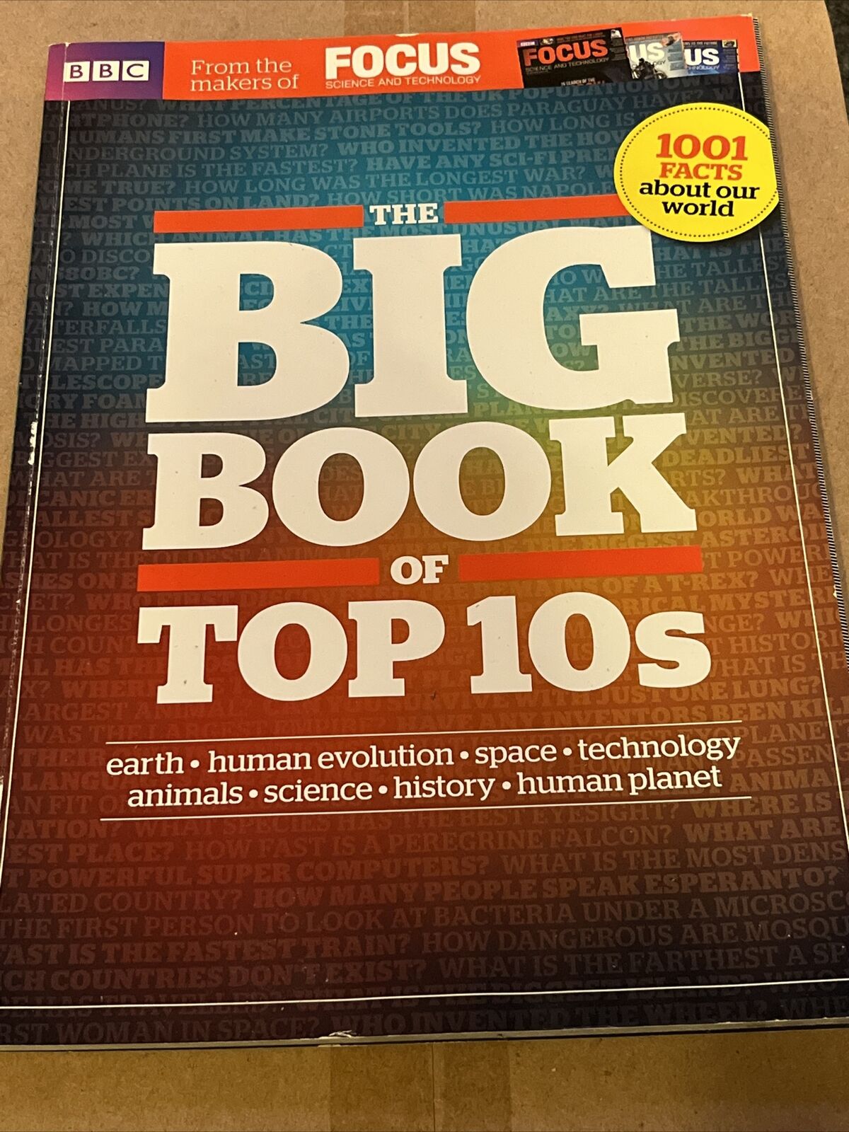 BBC FOCUS MAGAZINE 2014, THE BIG BOOK OF TOP 10s, EARTH HUMAN EVOLUTION SPACE - SOScollectible