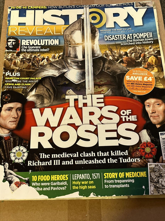 BBC HISTORY REVEALED MAGAZINE August 2015 War Of Roses Richard 3 Pompeii Damage - SOScollectible