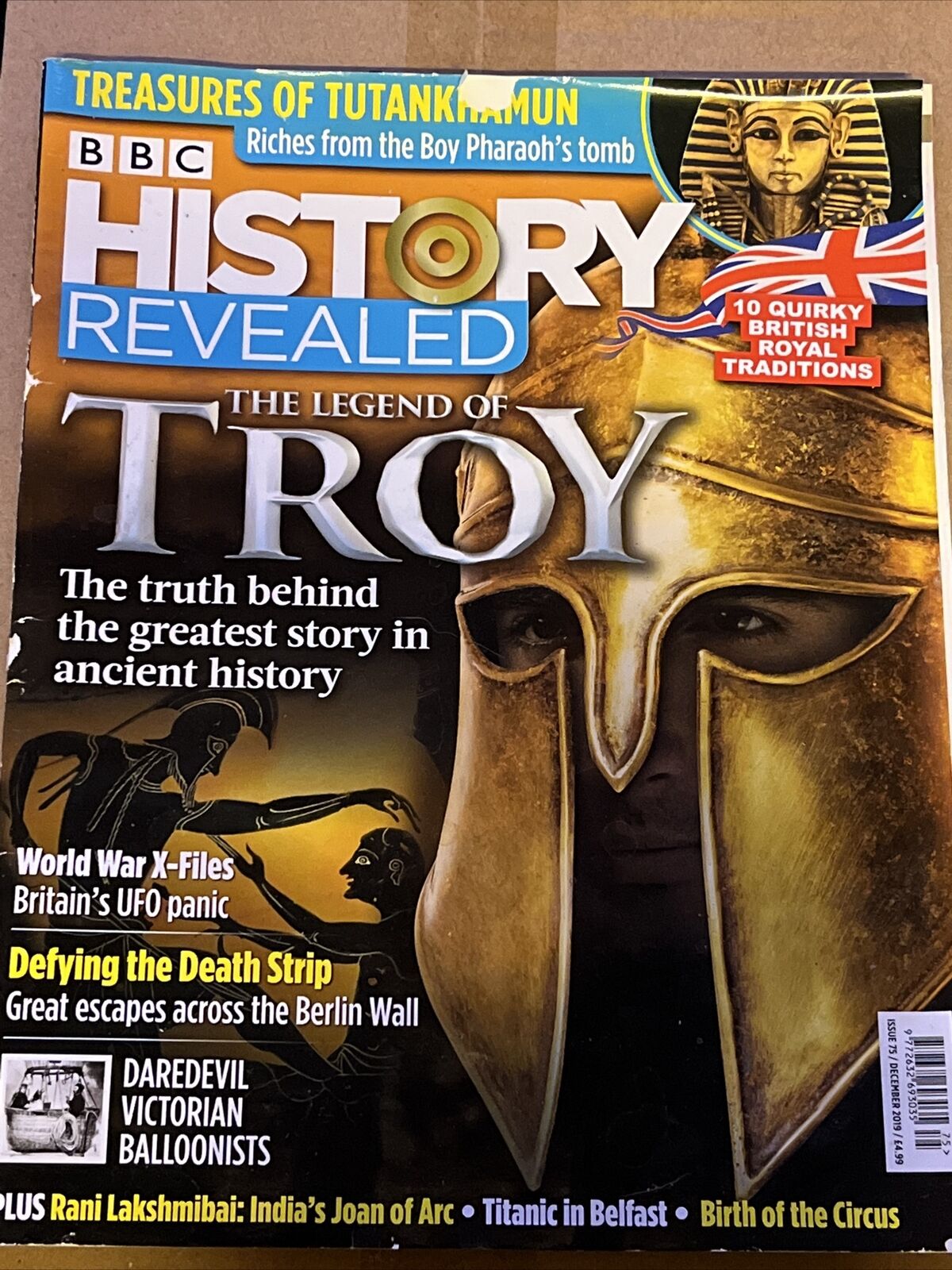 BBC HISTORY REVEALED MAGAZINE December 2019 Troy King Tut Berlin Wall Titanic - SOScollectible