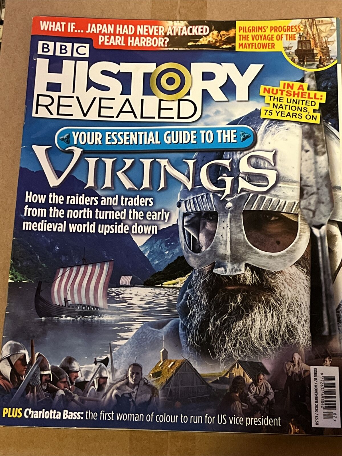 BBC HISTORY REVEALED MAGAZINE November 2020 Vikings Pearl Barbour Pilgrims - SOScollectible