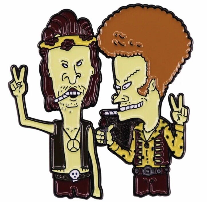 Beavis And Butthead Retro 90s MTV Metal Pin Badge Gift 🎁 Music Series - SOScollectible