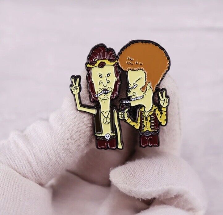 Beavis And Butthead Retro 90s MTV Metal Pin Badge Gift 🎁 Music Series - SOScollectible