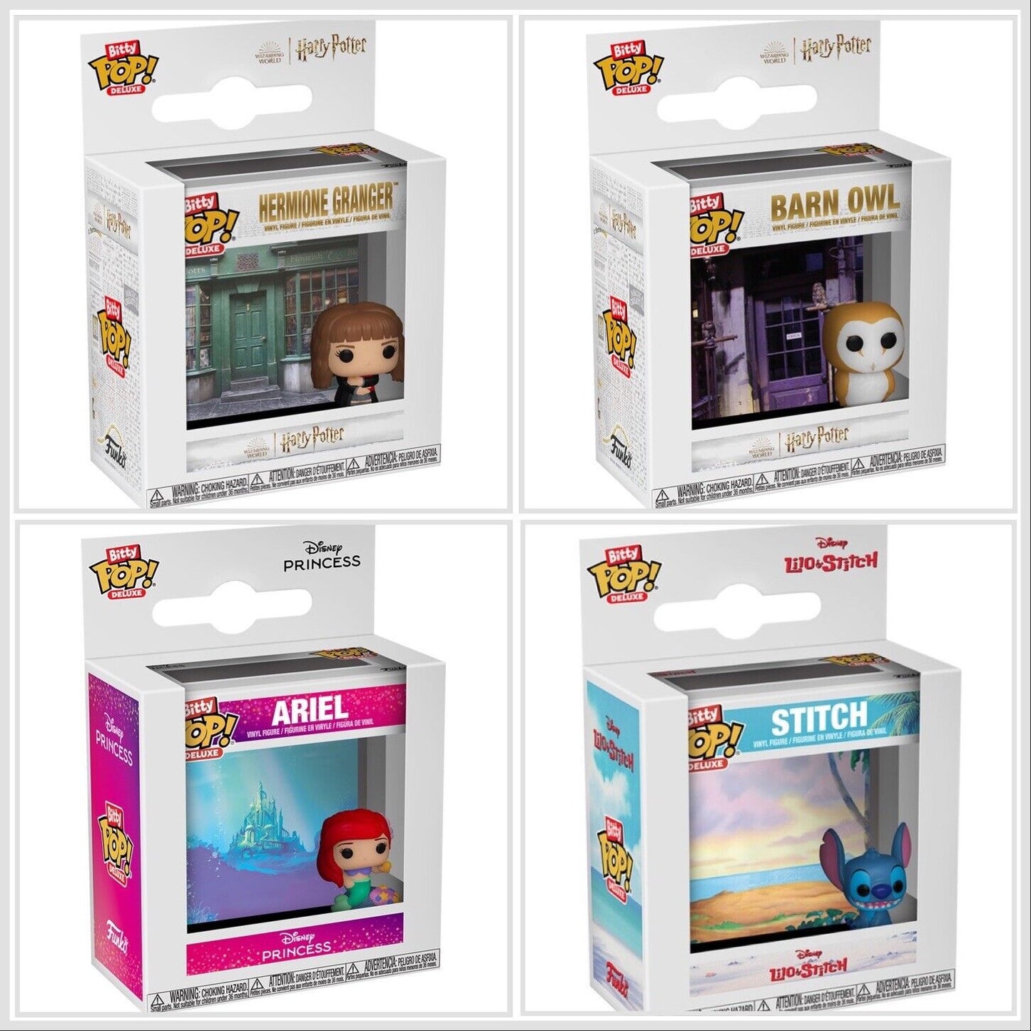 Bitty Pop Deluxe Lilo Stitch Ariel Mermaid Harry Potter Owl Hermione In Stk Now - SOScollectible