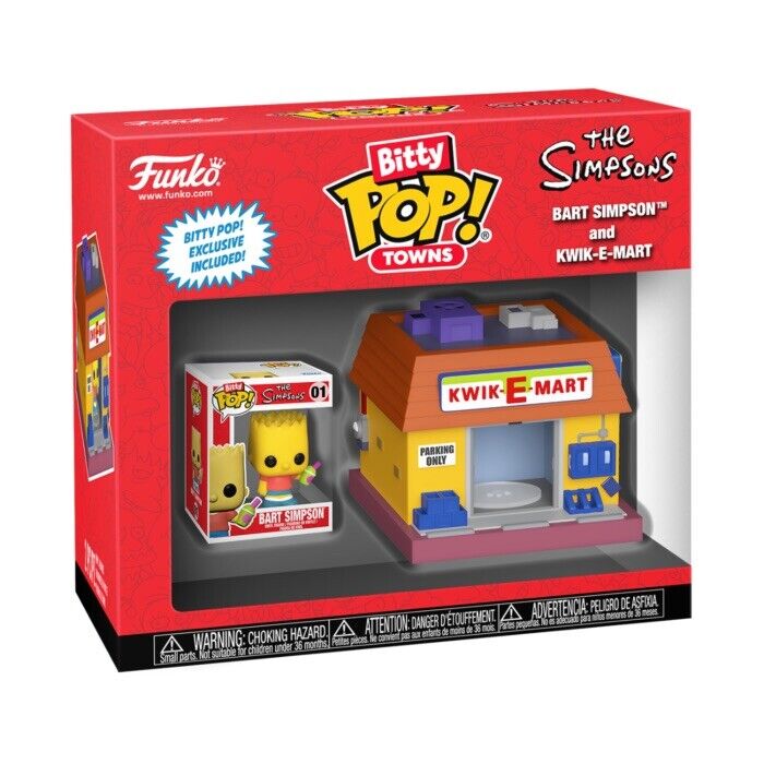 BITTY POP! TOWN BART SIMPSON AND KWIK E MART THE SIMPSONS Funko In Stk Now - SOScollectible