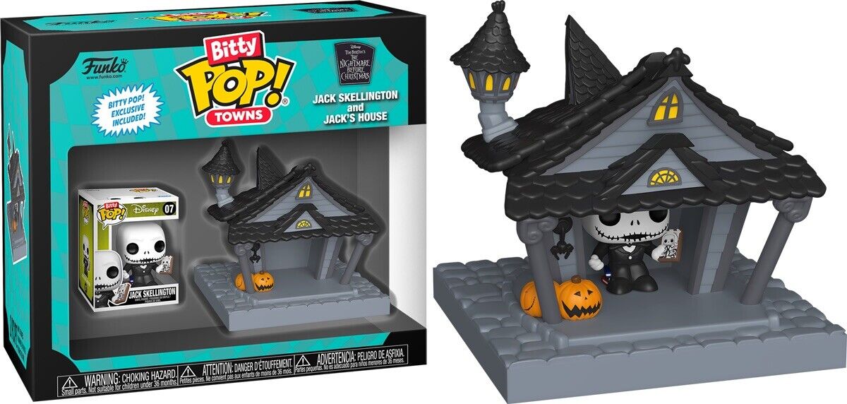 BITTY POP! TOWN JACK SKELLINGTON AND JACK'S HOUSE In Stk Now Halloween Funko - SOScollectible