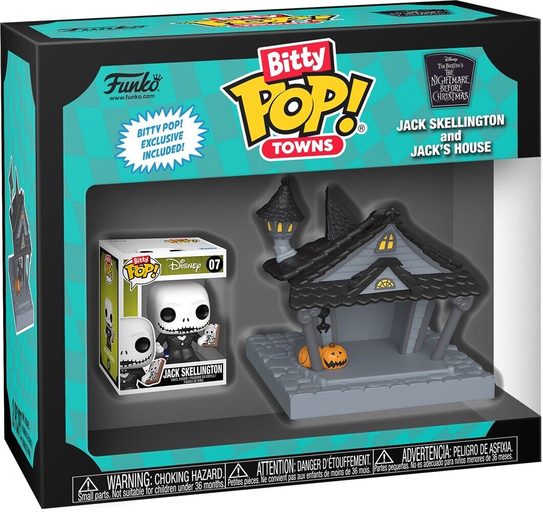 BITTY POP! TOWN JACK SKELLINGTON AND JACK'S HOUSE In Stk Now Halloween Funko - SOScollectible