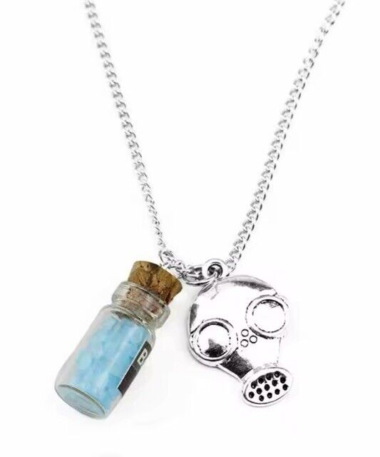 Breaking Bad Necklace Corked Bottle & Gas Mask Pendants Heisenberg Walter White - SOScollectible