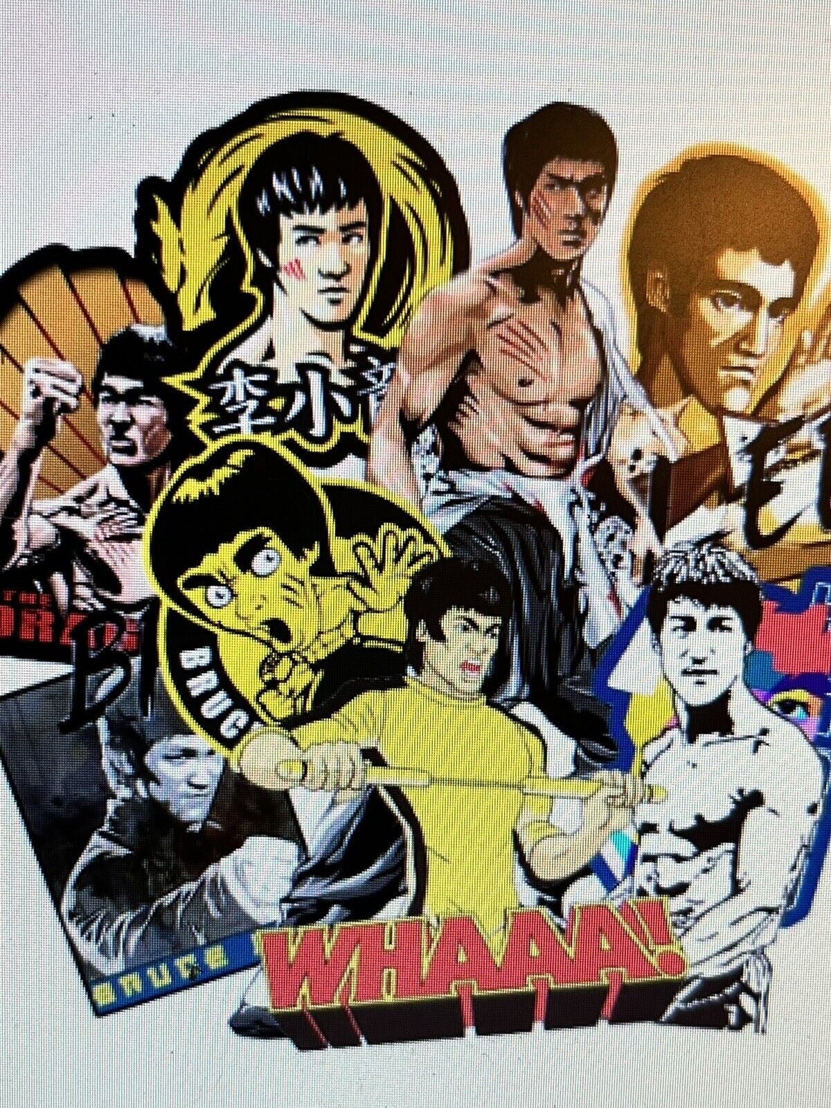 Bruce Lee, Kung Fu, Martial arts, stickers Pack of 50 No Repeats Skate - SOScollectible