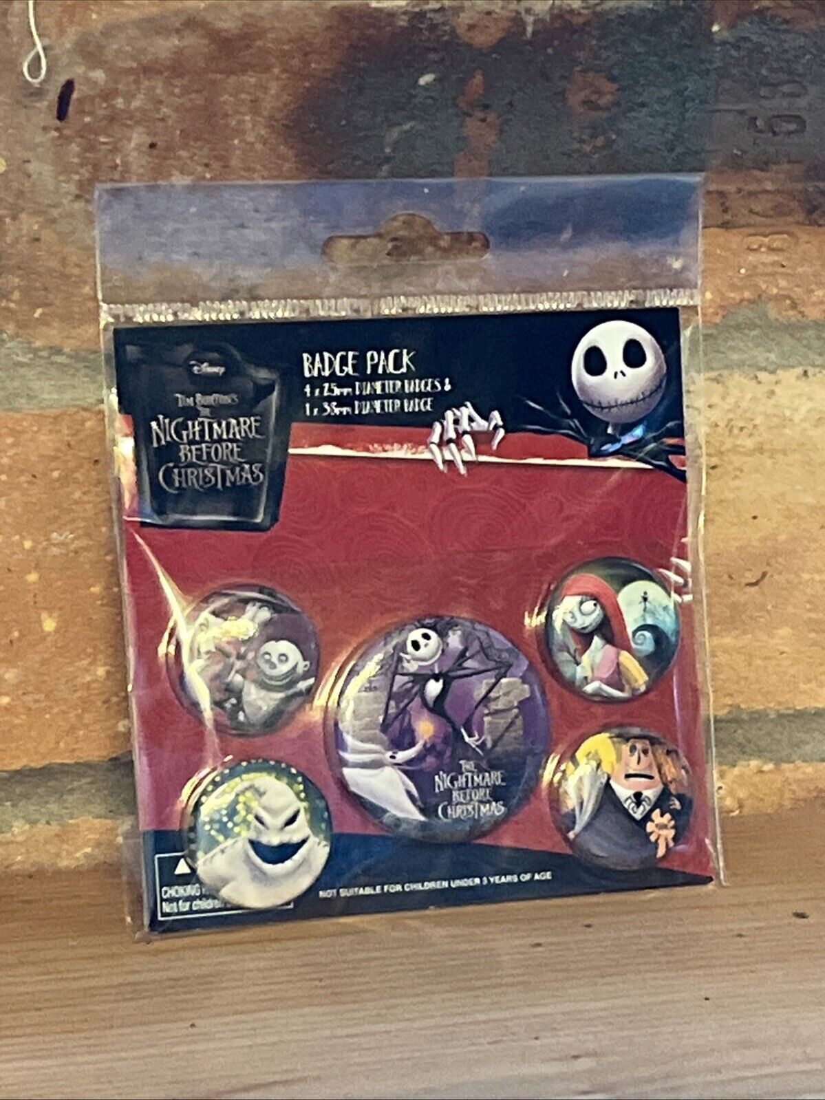 Button Badge 5er Pack Nightmare Before Christmas - Chars. 1x38 & 4x25mm BP80585 - SOScollectible