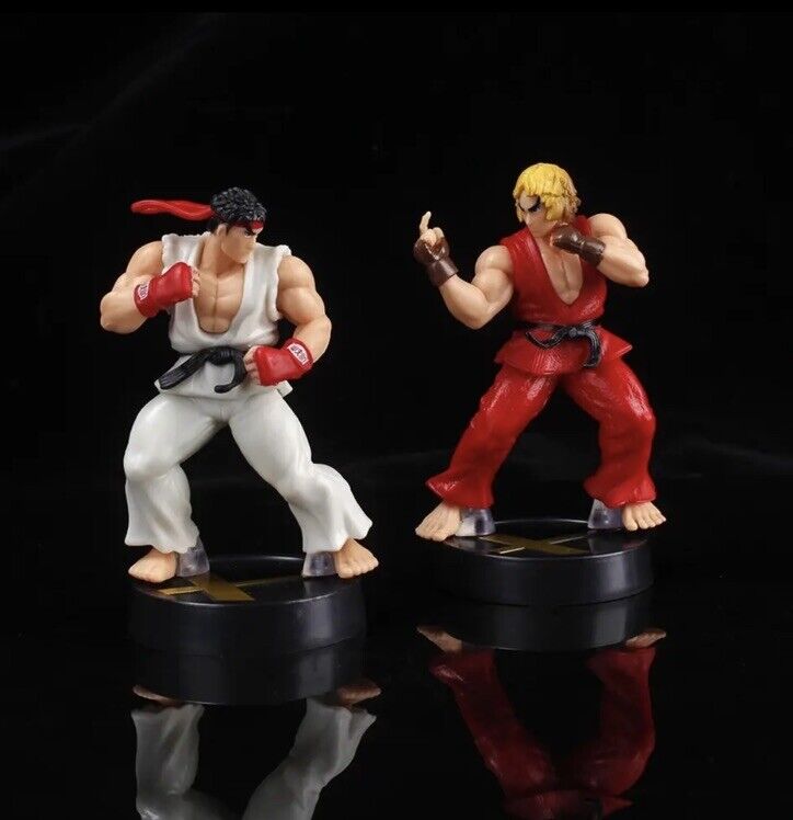 Capcom Street Fighter Ryu And Ken Action Figure Toy Set Gifts 🇬🇧 UK Seller - SOScollectible