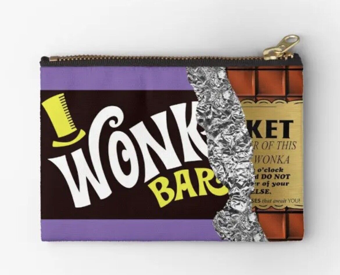 Charlie & and The Chocolate Factory Wonka Bar Golden Ticket Coin Purse New Film - SOScollectible