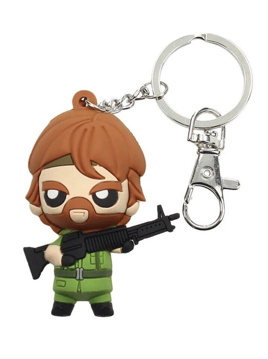 Chuck Norris Missing Action Keychain 6 cm Pokis Figure SD Toys Braddock Key Ring - SOScollectible