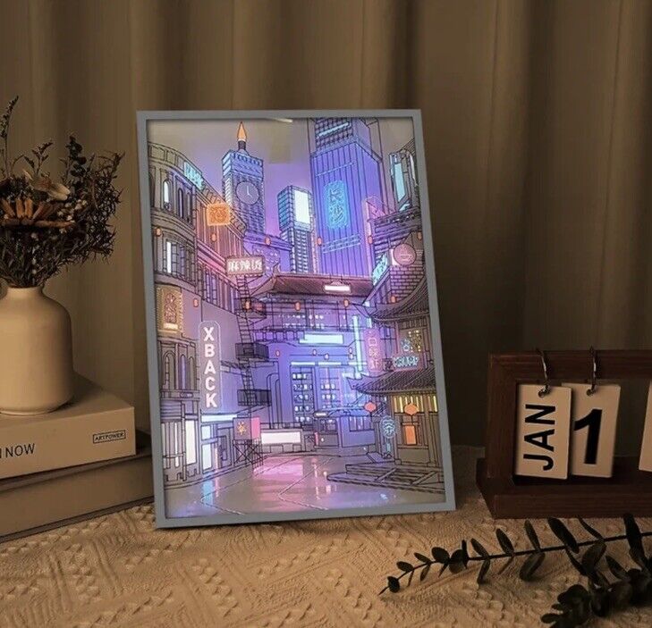 City Life Light Up Picture Frame LED Lighting Painting Night Light ￼A5 🇬🇧 - SOScollectible