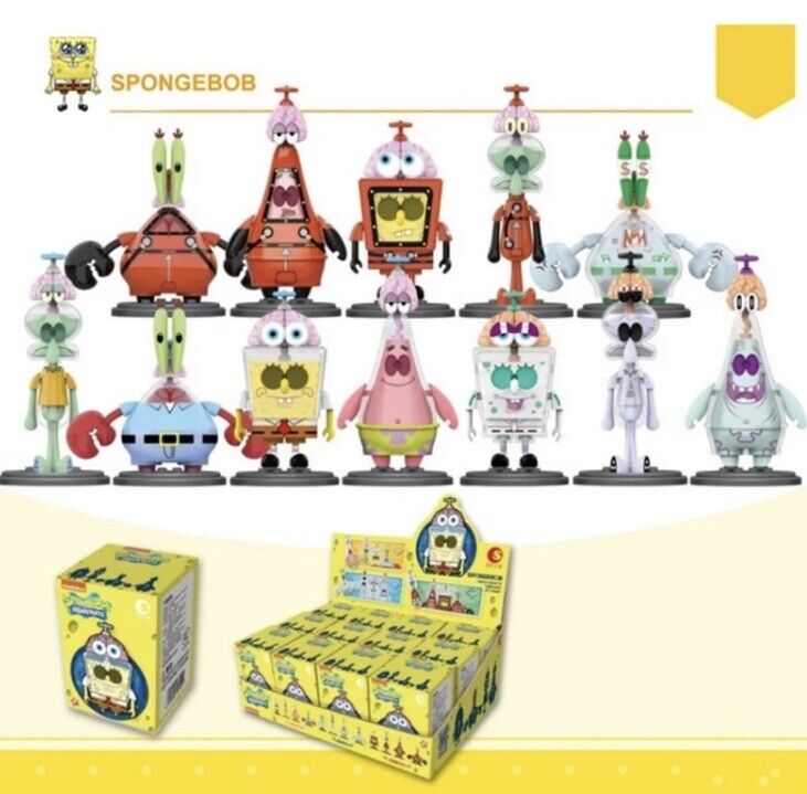 Clear Ghost Mr Crabs - Spongebob Flying Brain Brick Series Confirmed Blind Box - SOScollectible