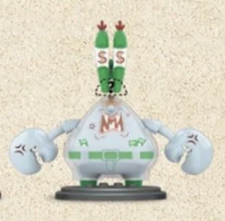 Clear Ghost Mr Crabs - Spongebob Flying Brain Brick Series Confirmed Blind Box - SOScollectible