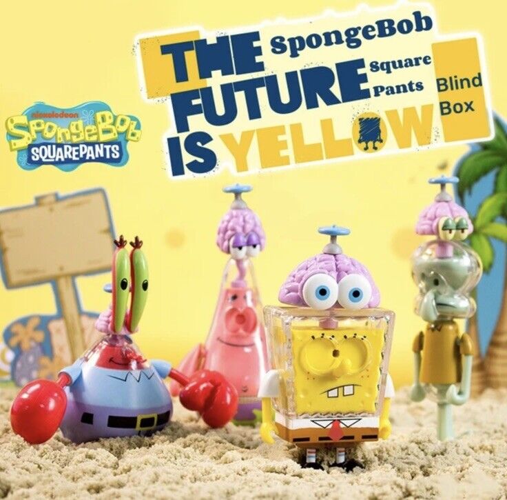 Clear Ghost Mr Crabs - Spongebob Flying Brain Brick Series Confirmed Blind Box - SOScollectible