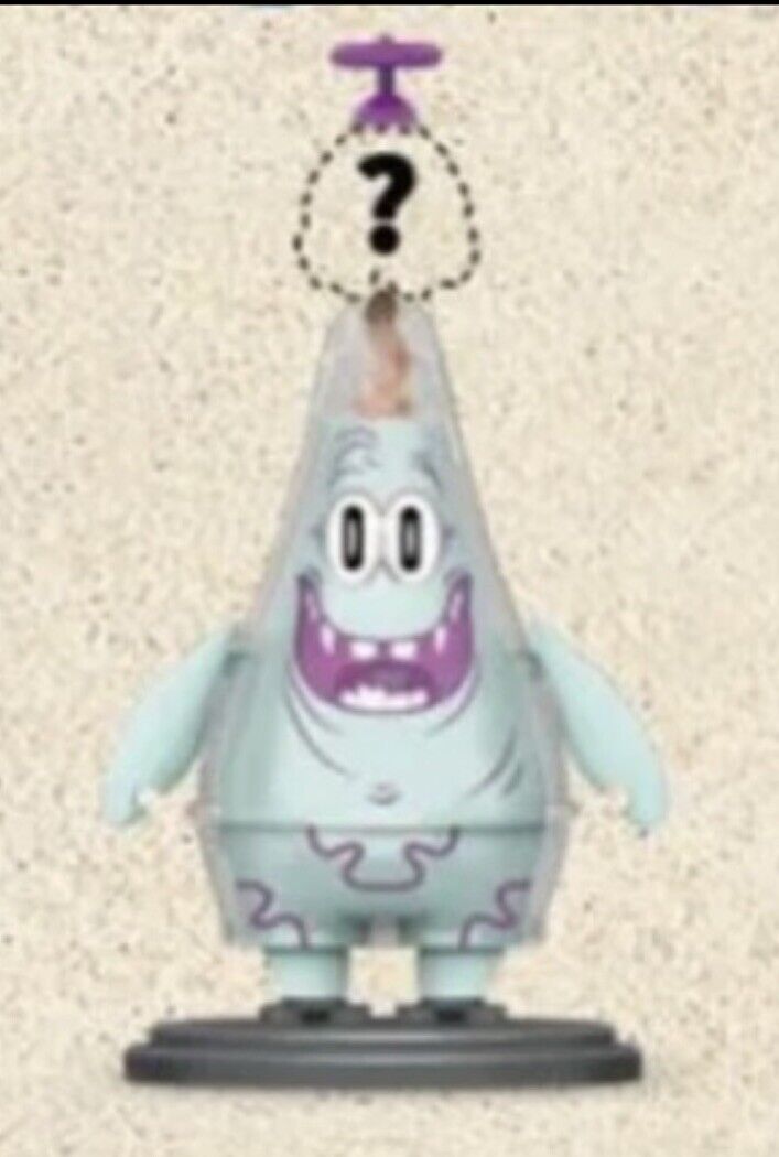 Clear Ghost Patrick - Spongebob Flying Brain Brick Series Confirmed Blind Box - SOScollectible