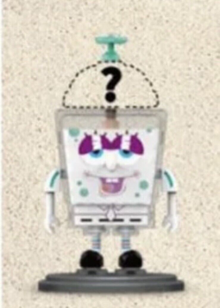 Clear Ghost Spongebob - Flying Brain Brick Series Confirmed Blind Box Fig - SOScollectible