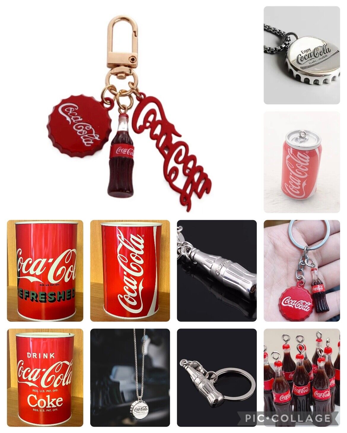 COCA COLA - various collectibles key chain ring necklace money tins perfect Xmas - SOScollectible