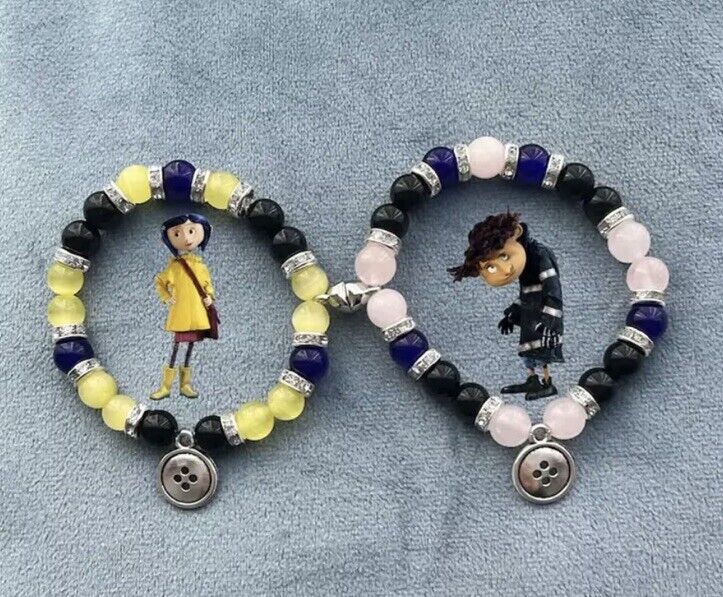 coraline and wybie Connecting Friends bracelets Y2k handmade Anime - SOScollectible