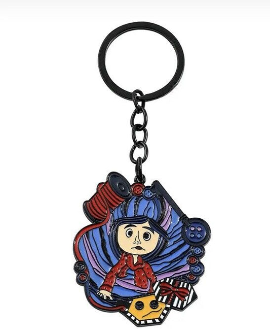 Coraline & the Secret Door Coraline keychain Enamel KeyRing Key Ring Gift - SOScollectible