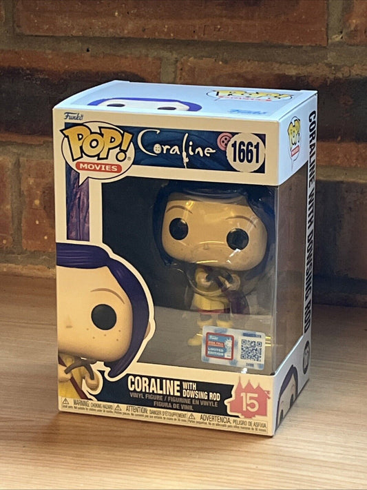 Coraline with Dowsing Rod NYCC 2024 Exc Funko Pop #1661 Comic Con Cult Gift - SOScollectible