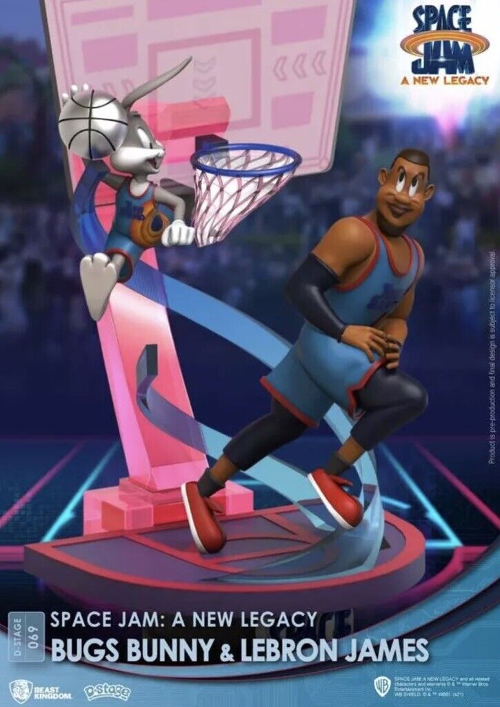 D - STAGE Beast Kingdom SPACE JAM 2 BUG BUNNY + LEBRON BRAND NEW Movie Basketball - SOScollectible