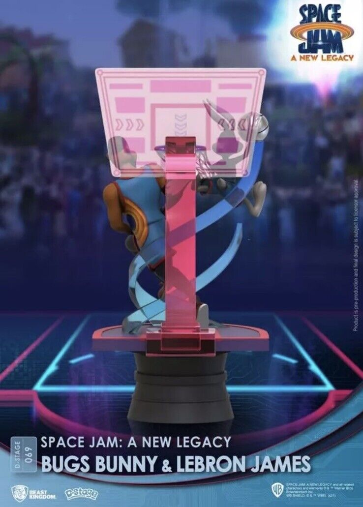 D - STAGE Beast Kingdom SPACE JAM 2 BUG BUNNY + LEBRON BRAND NEW Movie Basketball - SOScollectible