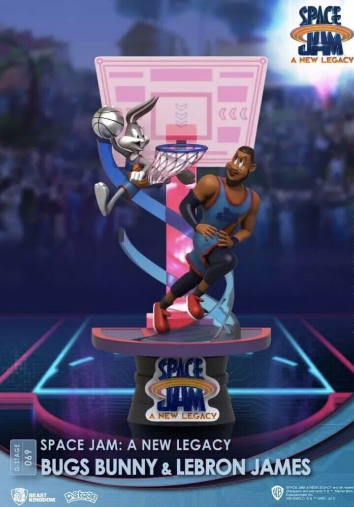 D - STAGE Beast Kingdom SPACE JAM 2 BUG BUNNY + LEBRON BRAND NEW Movie Basketball - SOScollectible