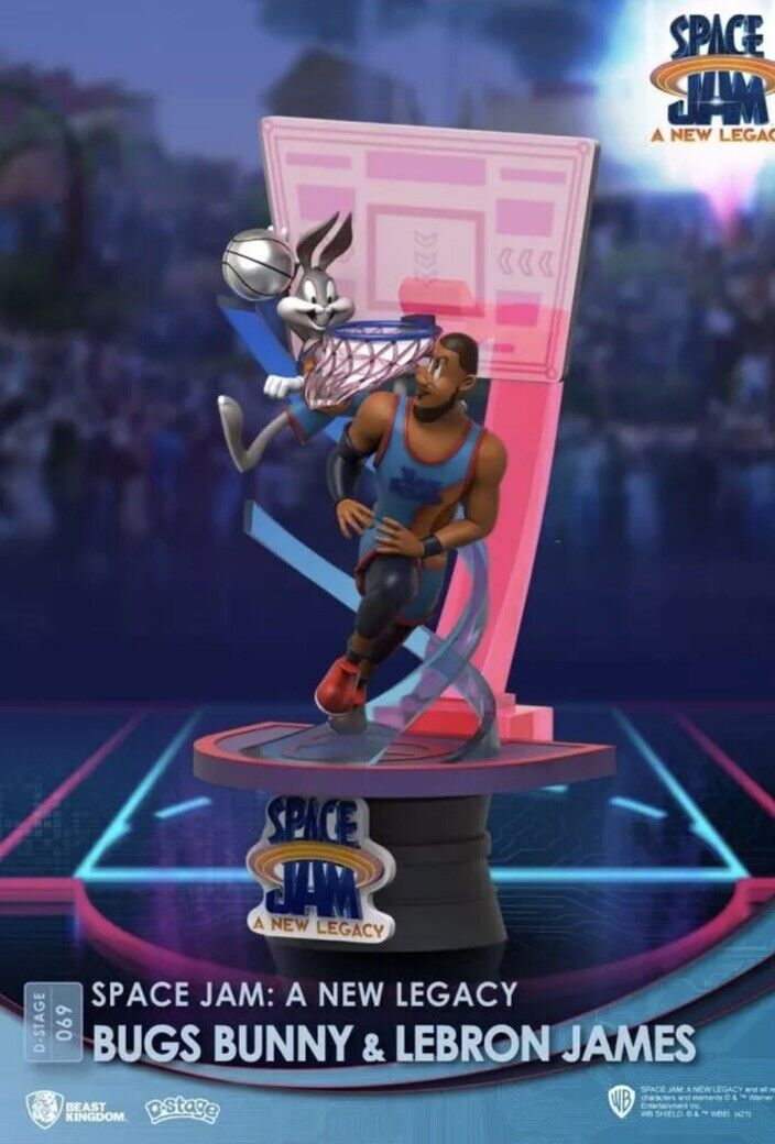 D - STAGE Beast Kingdom SPACE JAM 2 BUG BUNNY + LEBRON BRAND NEW Movie Basketball - SOScollectible