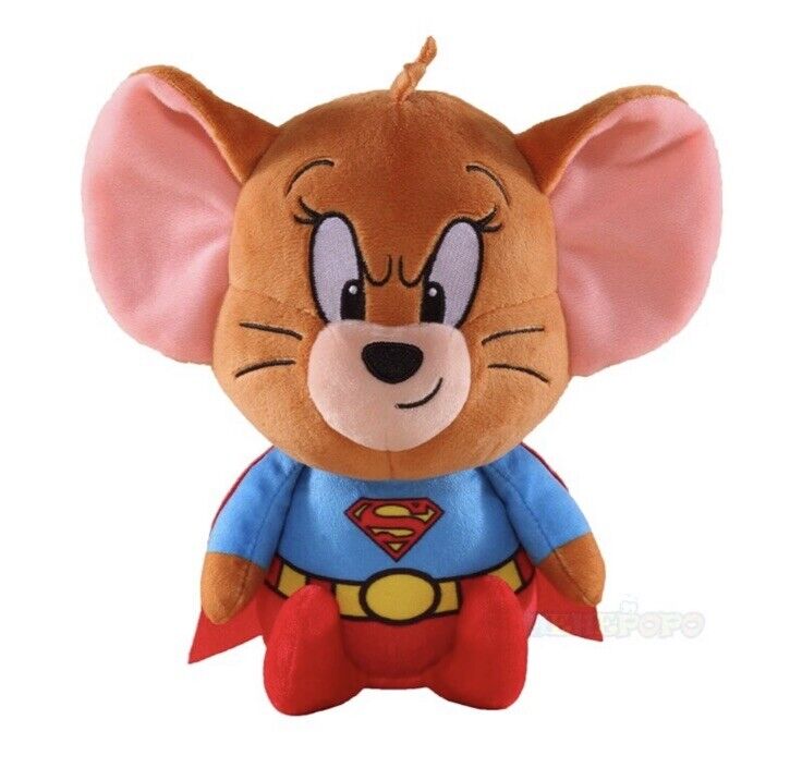 DC Tom and Jerry x Superman 21cm JERRY In Superman Suit Plush Cartoon WB - SOScollectible