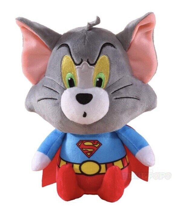 DC Tom and Jerry x Superman 21cm TOM In Superman Suit Plush Cartoon WB Clark - SOScollectible