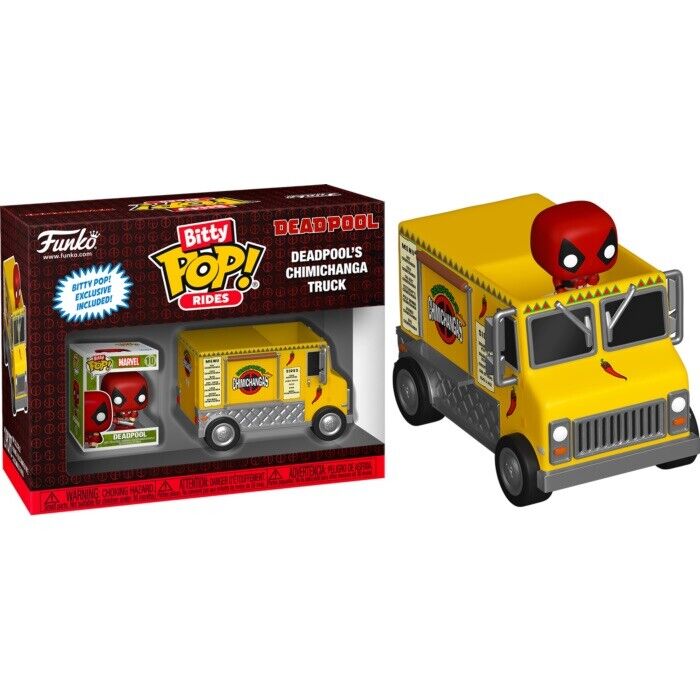 Deadpool and Chimichanga Truck Funko Bitty Pop! Rides In Stock NOW Dogpool - SOScollectible