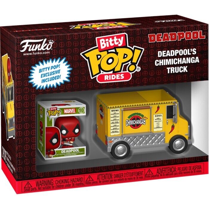 Deadpool and Chimichanga Truck Funko Bitty Pop! Rides In Stock NOW Dogpool - SOScollectible