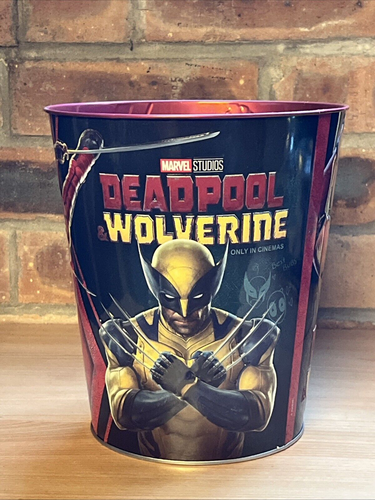 Deadpool And Wolverine Tin Popcorn Bucket LIMITED EDITION New Gift Dogpool - SOScollectible