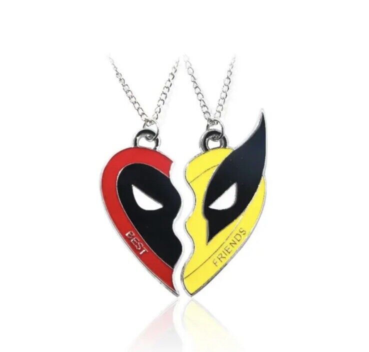 Deadpool Wolverine 2x Necklaces Best Friends Movie Marvel Logan Wade Gift Set - SOScollectible