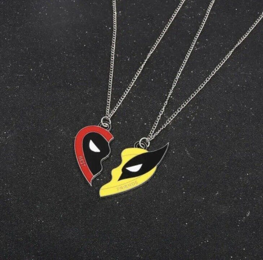 Deadpool Wolverine 2x Necklaces Best Friends Movie Marvel Logan Wade Gift Set - SOScollectible