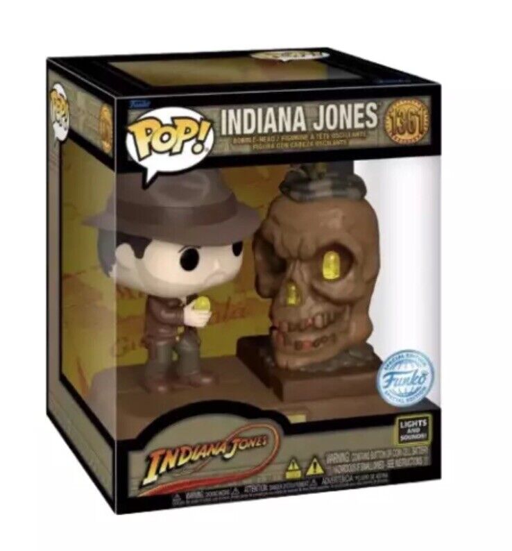 Disney Funko Pop Deluxe Indiana Jones Light Up Exclusive 1361 In Stock Grail New - SOScollectible