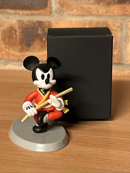 Disney Kung Fu Mickey Mouse Figure Series - Stick Fighting Bruce Lee 6cm In Box - SOScollectible