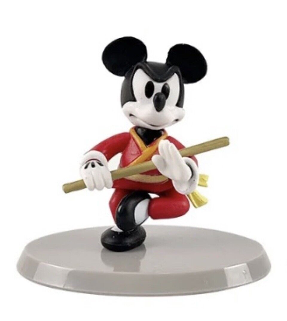 Disney Kung Fu Mickey Mouse Figure Series - Stick Fighting Bruce Lee 6cm In Box - SOScollectible