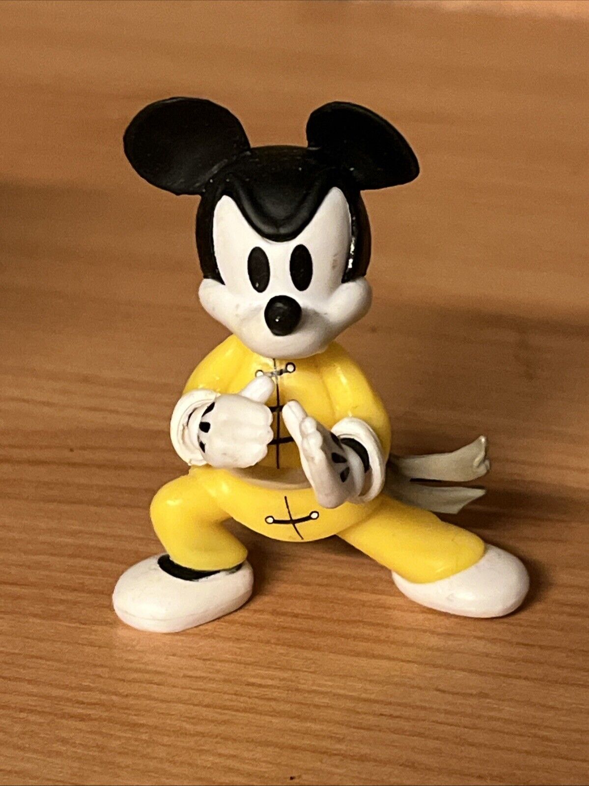 Disney Kung Fu Mickey Mouse Figure Series Yellow Suit Bruce Lee 6cm In Gift Box - SOScollectible