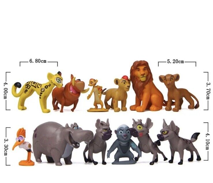 Disney Lion King Figures figurines Mixed lot 12 pieces Vinyl Set Simba Pumba - SOScollectible