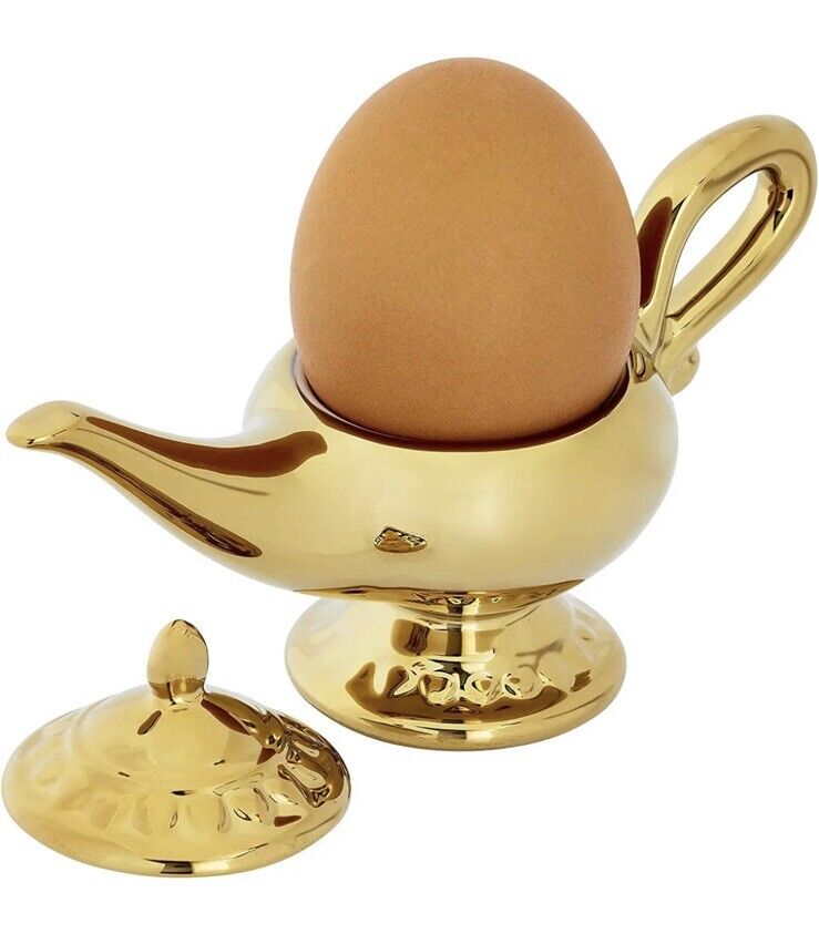 Disney Official Aladdin Gold Ceramic Egg Cup with Lid Great Prop Gift Boxed - SOScollectible